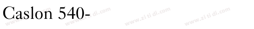 Caslon 540字体转换